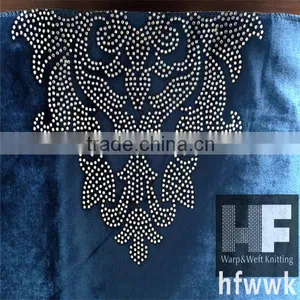 High Quatity Micro Shiny Velvet With Drill Fabric thumbnail-1