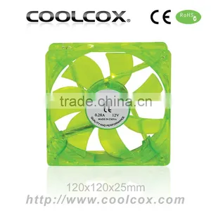 CoolCox 120x120x25mm UV LED PC Case Cooling Fan,12025 UV Acial Fan,Sleeve or Ball Bearing,Chassis Exhaust Fan,lighting Fan thumbnail-4