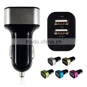 Triple Universal USB Car Charger 3 Port Car-charger Adapter Socket 2A 2.1A 1A Car Styling USB Charger For Car-Styling thumbnail-1