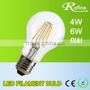 2016 Hot AC170-265V 4W A60 Dimmable Clear Glass Filament LED Bulb thumbnail-2