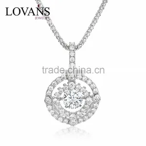 Flsah Christmas Gift Bling Summner Dancing Stone Pendant Necklace Jewelry SPG924W thumbnail-1