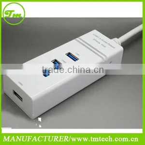 Portable High Speed 5Gbps Bulit-in 35cm USB Cable 4ports USB3.0 Hub for USB Device thumbnail-1