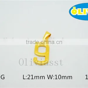 Olivia Wholesale High Quality 2016 Fashion 304 Stainless Steel 0-9 Lucky Number 5 Pendant New Year Gift thumbnail-5