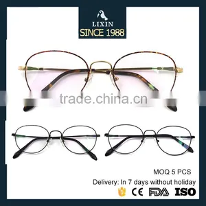High Quality Retro Round Glasses Men Metal Eyeglasses Demi Color Prescription Lens Spectacle Optical Frames 307 thumbnail-5
