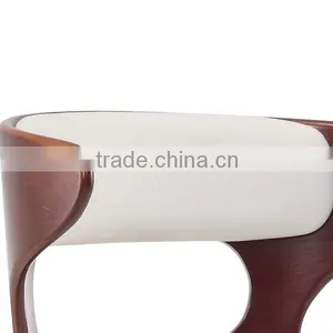 2015 New White PU Oak Wood Modern Bar Stool for Living Room thumbnail-3