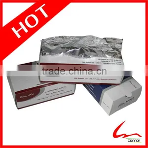 Connor Pop-Up Interfolded Aluminum Foil Wrap Sheets, 12 x 10 3/4, Silver, 500/Box thumbnail-1