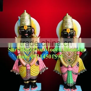 Black Marble Vitthal Rukmani Statue thumbnail-1