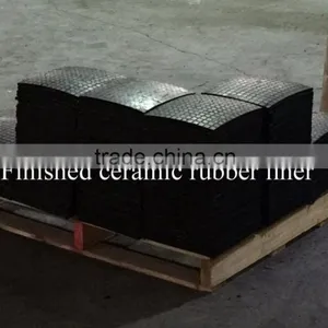 Ceramic Rubber Composite Wear Liner With Steel Backing Plate thumbnail-2