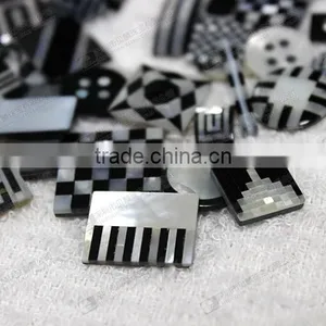 MOP+Black Onyx Mosaic,wholesale Gemstone Mosaic for Cuff Buttons thumbnail-6