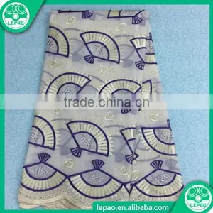 2016 African Block Printed Wax Rhinestones Wax Fabric for Garment in Guangzhou thumbnail-1
