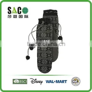 Fashion Warm Snow Pattern Stringing Leather Sole Anti Indoor Shoes thumbnail-2