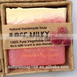 Natural Handmade Rose Milky Soap thumbnail-1