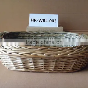 Handmade Willow Handled Fruit Basket With Round or Rectangular Shape thumbnail-3