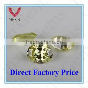 Very Brilliant Apple Green Cubic Zirconia Oval Shape 6x4 CZ thumbnail-2