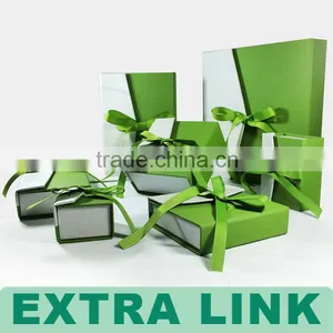 High Quality Fresh Color Series Big Custom Service Ribbon Closure Jewelry Package Box thumbnail-1