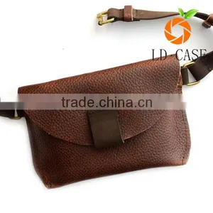 Leather Bag Sport Waist Bag for Girls and Men Shoulder Waist Bag thumbnail-1