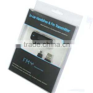 3.5mm Jack FM Radio Transmiter Handsfree Car Kit For Mobilephones/Tablets/Music Player thumbnail-1