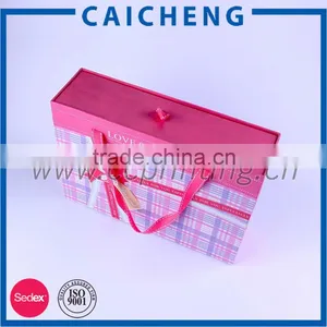 Handmade Printed Paper Cardboard Suitcase Box With Handle thumbnail-3