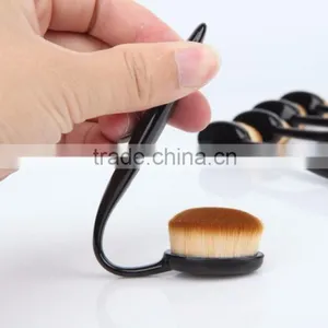 2016 Hot 10pcs Oval Toothbrush Makeup Brush Set Face Use Brush Oval Puff Brush 10 Pcs thumbnail-5