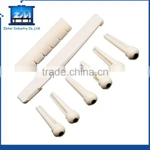 Yueton Pack of 2 Sets Black and White Plastic Bridge Pins & Saddle & Nut Replacement Parts for Acoustic Guitar thumbnail-4
