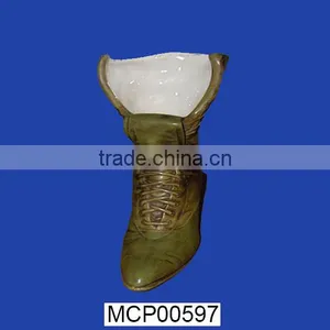 Vintage Custom Made Ceramic Boot Planter Wholesale thumbnail-1