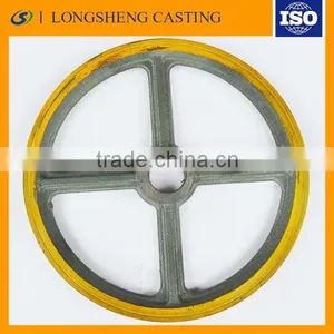 Good Quality of Cast Iron Elevator Wheel/Elevator Wheel Casts/wheel Casting thumbnail-3
