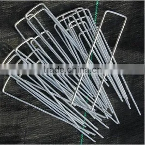 20CM LONG HEAVY DUTY METAL U-SHAPED GARDEN STAPLE PEGS - IDEAL FOR SECURING LANSCAPE MEMBRANE/NETTING/FLEECE thumbnail-2