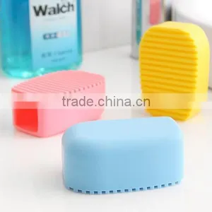 CY177 Mini Candy Colour Wash Board, Silicone Hand-Held Washing Clothes Brush Cleaning Laundry Washboard thumbnail-2