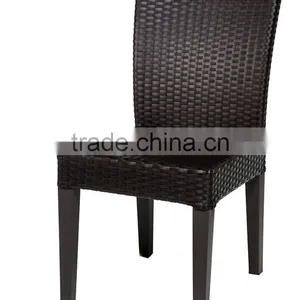 2017 Trade Assurance Most Popular Outdoor Simple Design Alum Frame pe Brown Rattan Dining Table Set Furniture thumbnail-5