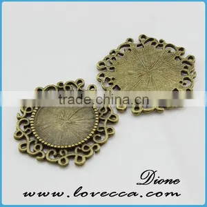20mm Girls Pendant Diy Jewelry Accessory,Alloy Jewelry Accessory,Wholesale Alloy Metal Blank Pendants thumbnail-1