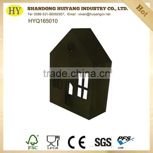 Shabby Chic House Shape Christmas Wooden Decoration on Sale thumbnail-5