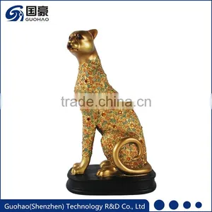 Bronze Cheetah and Panther Sculpture Statues thumbnail-2