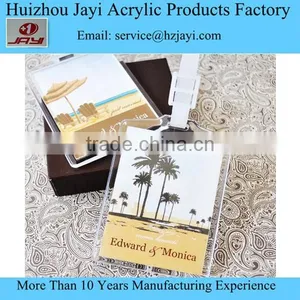 Crystal Clear Acrylic Wedding Luggage Tag Wholesale thumbnail-1