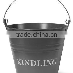 Kindling Bucket in Charcoal Grey thumbnail-1