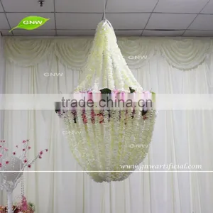 GNW FLA1603001-3C Hot White Rose and Hydrangea Wedding Flower Rings for Decoration thumbnail-3