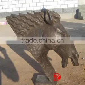 Home Decorations Cast Bronze Horse Head Statue for Sale thumbnail-1
