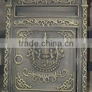 Cast Aluminum Post Mailbox, Decorative Wall Mount Mailbox thumbnail-1