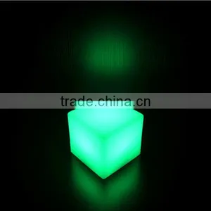 PE Material Wireless Charging 50*50*50cm Color Changing Led Plastic Cube Table thumbnail-1