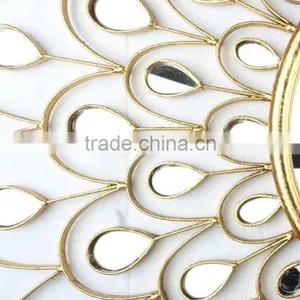 Round Shaped Decorative Metal Frame Mirrors For Wall Arts thumbnail-4