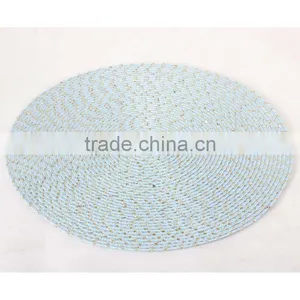 Water-proof Round Light Blue Placemat for Christmas thumbnail-1