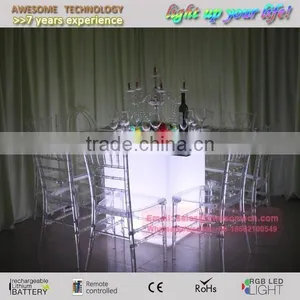Custom Size Glass Top Led Illuminated Round Banquet Tables for Event Occasions thumbnail-4