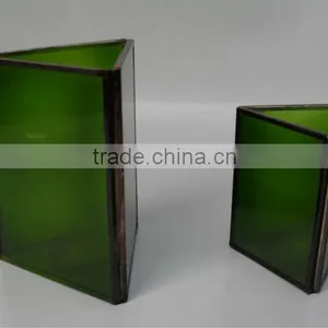 Colored Traingular Glass Votive thumbnail-1