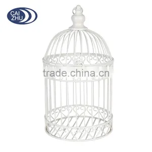 Newest 20*20*36CM White Iron Wire Mesh Wedding Decorative Bird Cage for Gifts thumbnail-1