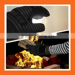 BBQ Grill Heat Resistant Cooking Oven Gloves thumbnail-4