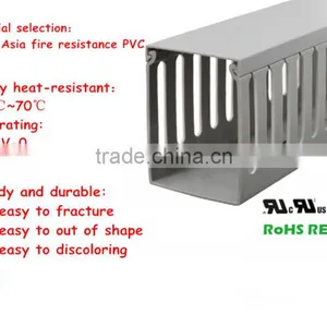 High Quality Insulation 40*30mm Gray Square PVC Wiring Duct thumbnail-3