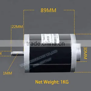 120W 24V 3500RPM High Power High Torque Two Ball Bearing DIY DC Motor With Pure Core Wire Low Noise thumbnail-3