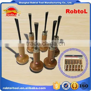 Hand Wood Carving Chisel Set 6 Piece Gouge Woodworking Cut Craft Sculpture Carpenter Tool thumbnail-2