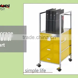 Office File Storage 2 Plastic Drawer Hills Studio Drawer Cart With Shelves thumbnail-1