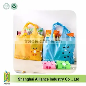 Cute Eco Reusable Nylon Folding Foldable Shopping Bag thumbnail-6