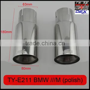 Auto Tuning Stainless Exhaust Tips Laser M Polish for Bmw thumbnail-1